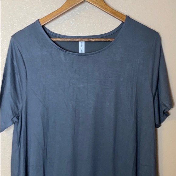 Viscose plus short sleeve round neck pocket dress. - Picture 3 of 6